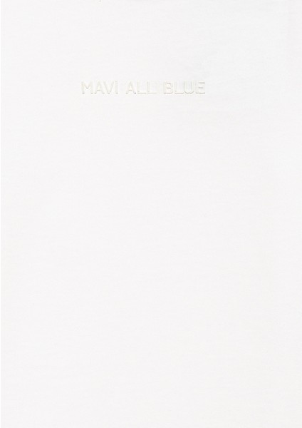 Organik Pamuklu Ekru Basic Tişört 7610197-70057