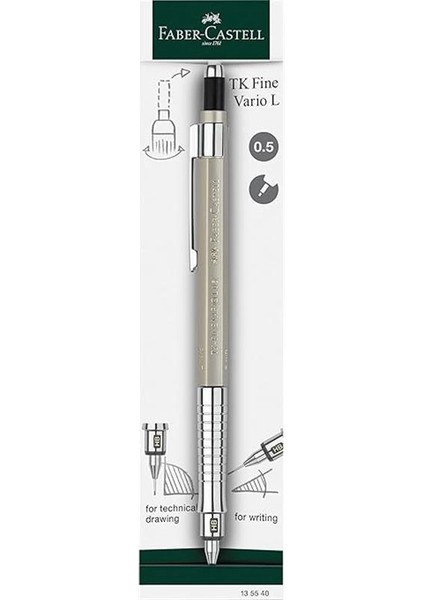 Faber-Castell Tk Fine Vario Lüx Versatil Kalem, 0.5 Mm, Champagne Gold, Ayarlanabilir Uç, Ergonomik