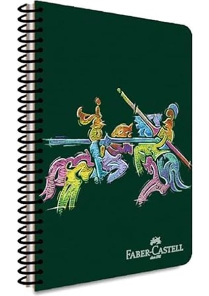 Faber-Castell Şövalye Tasarımlı Spiralli Defter, A4, 100 Yaprak, 70G Kağıt, Düz Sayfa, Dayanıklı modelleri