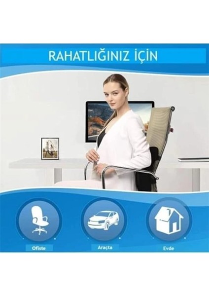 Visco Medikal Ortopedik Bel Minderi Visko Koltuk Sandalye Sırt Desteği Oto ve Çalışma indirimleri