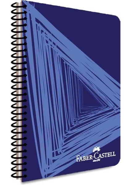 Faber-Castell Dalgalı Tasarımlı Spiralli Defter, A4, 120 Yaprak, 70G Kağıt, Çizgili, 500 Mikron Pp