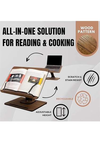- Dykos Yükseklik Ayarlanabilir Katlanabilir 360º Dönebilen Kitap Okuma ve Laptop Standı fırsatları
