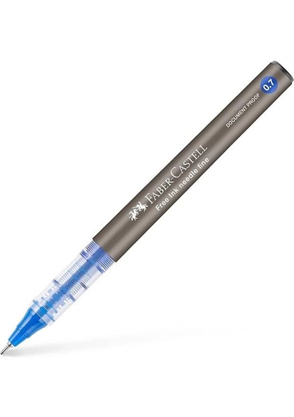 Faber-Castell Free Ink Roller Kalem 0.7, Mavi, Silinmez Kalıcı Mürekkep, Iğne Uçlu, Akıcı Yazım