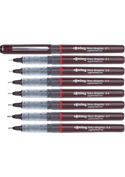 Tikky Graphic Keçe Uçlu Teknik Çizim Kalemi, 0,1 Mm, Siyah Mürekkep, Kahverengi fırsatları