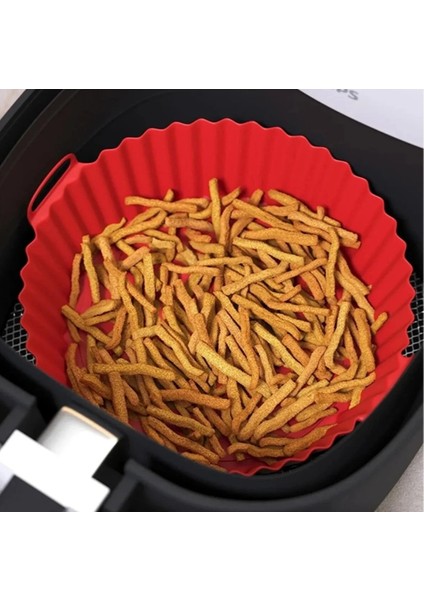 2'li Yuvarlak Airfrey Kabı ve Silikon Isıy Dayanıklı Kaşık 20CM fırsatları