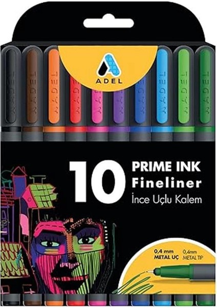 Prime Ink Fineliner 10'lu Klasik Ince Uçlu Kalem modelleri