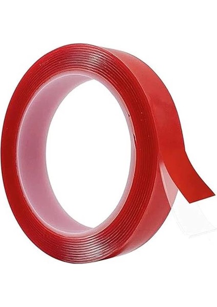 Çift Taraflı Bant Şeffaf Silikonlu Su Geçirmez Akrilik Montaj Bandı (5 mt x 10 Mm)