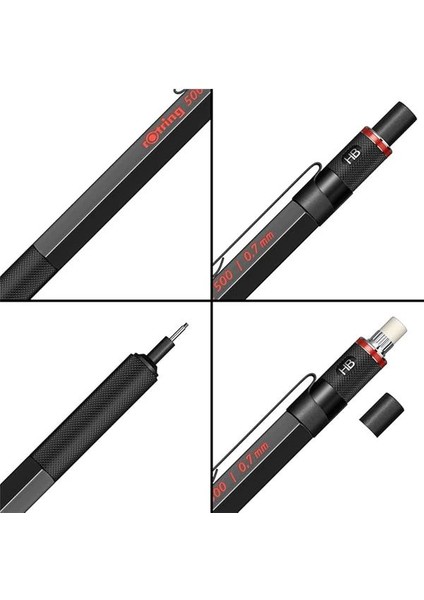 500 Mekanik Kurşun Kalem, 0,7 Mm, Siyah modelleri