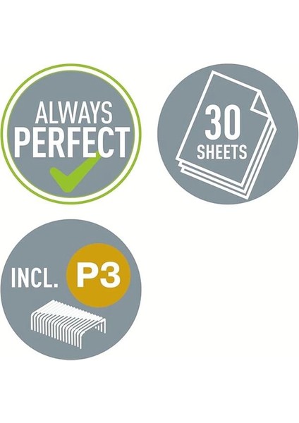 55000095 Zımba 30 Sayfa Kapasiteli, Siyah