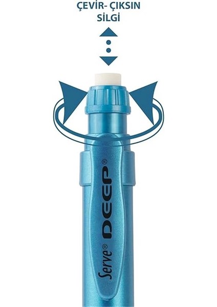 Deep Mekanik Kursun Kalem 07MM Metalik Mavi modelleri