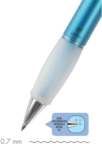 Deep Mekanik Kursun Kalem 07MM Metalik Mavi fırsatları