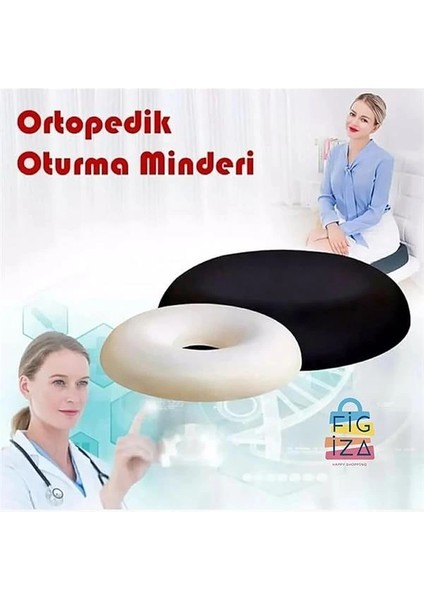 Ortopedik Oturma Simidi Basur Minderi Oturma Minderi Oturma Simidi Yastığı Pu Visco, , Siyah