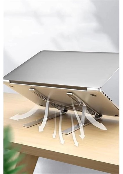As-70 7 Kademeli Alüminyum Taşınabilir Laptop Notebook Tablet Standı Katlanabilir Portatif