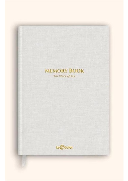 Memory Book Keten Hatıra Defteri Altın Kenarlı Anı Albümü Beyaz