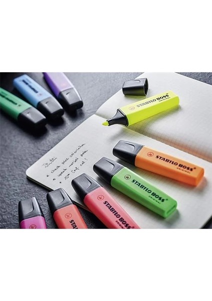 Stabilo 70/31 Boss Original Marker Işaretleme Kalemi, 2 mm ve 5 mm Uç, Mavi modelleri
