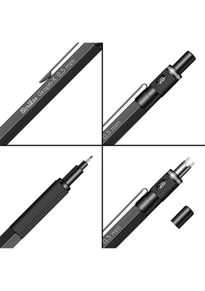 Office Graphx Mekanik Kurşun Kalem Mat Siyah 0.5 mm indirimleri