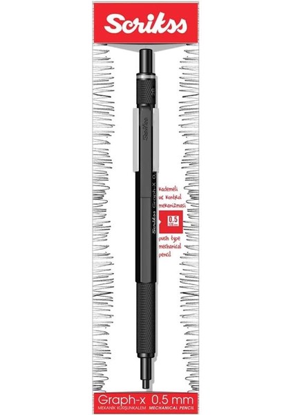 Office Graphx Mekanik Kurşun Kalem Mat Siyah 0.5 mm