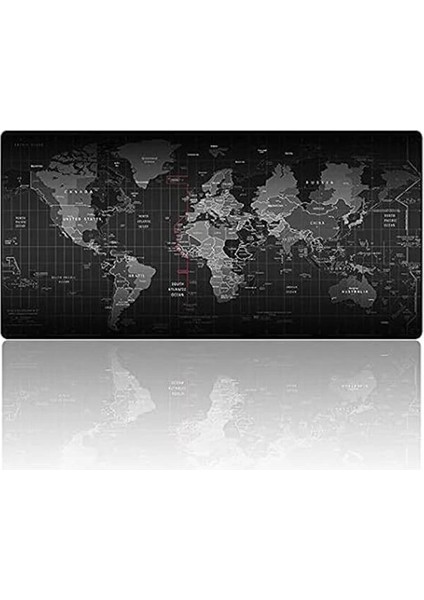 World Map Dünya Haritası Oyuncu Gaming Mouse Pad 90X40 Kaymaz Kauçuk Taban