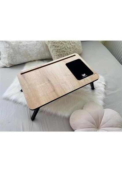 Folding Telefon ve Tablet Bölmeli Katlanır Ayaklı Laptop Sehpası Notebook Bilgisayar Çalışma