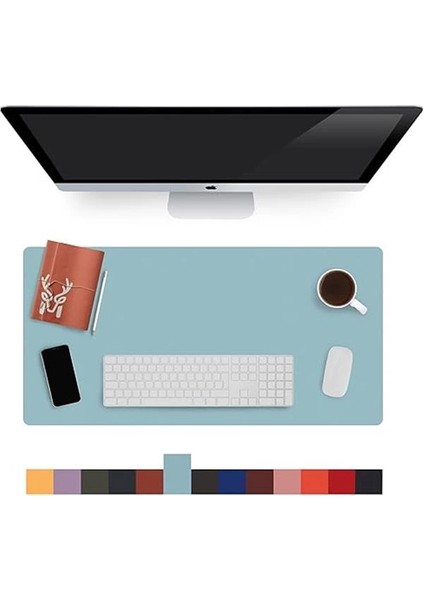 ® Lindos - Deri Mat, Masa Pedi, Büyük Mouse Pad, Ofis Için Mat, Su Geçirmez Mat, Ofis ve Ev