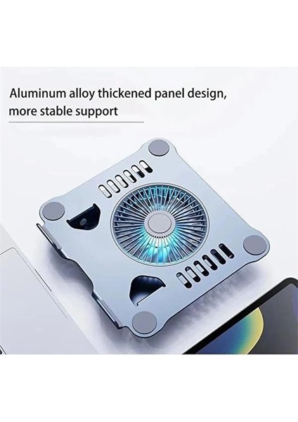 Soğutuculu Notebook ve Laptop Stand Yüksekliği Ayarlanabilir Fanlı Tutucu 10-17 Inç modelleri