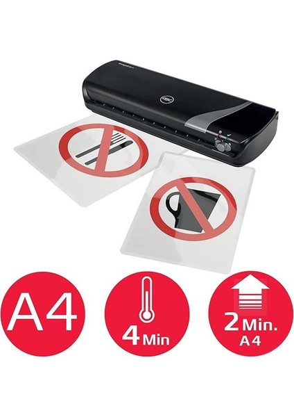 Inspire+ A4 Evde Kullanım Laminatör, A4 Torbalar ve Daha Küçük, 1 Yıl Garanti, Siyah, 440207 indirimleri