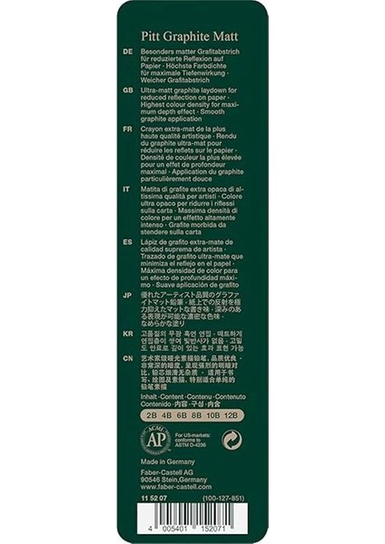Faber-Castell Pitt Matt Dereceli Kurşun Kalem Seti, 6’lı, 2B-12B, Ultra Mat, Parlama Yapmaz, Teknik fırsatları