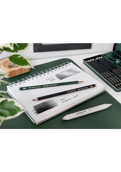 Faber-Castell Pitt Matt Dereceli Kurşun Kalem Seti, 6’lı, 2B-12B, Ultra Mat, Parlama Yapmaz, Teknik indirimleri