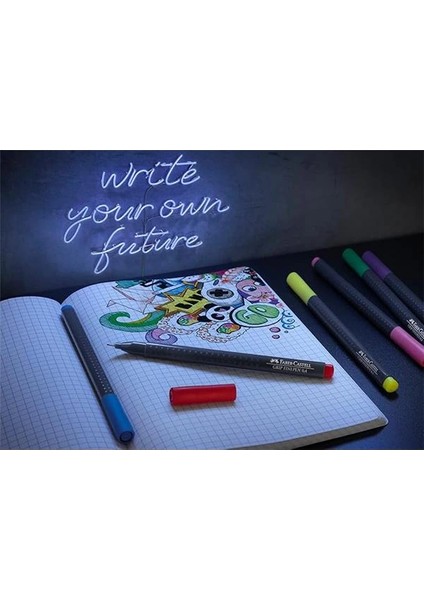 Faber-Castell Grip Finepen Ince Keçe Uçlu Kalem Seti, 5’li, Klasik Renkler, 0.4 Mm, Metal Destekli modelleri