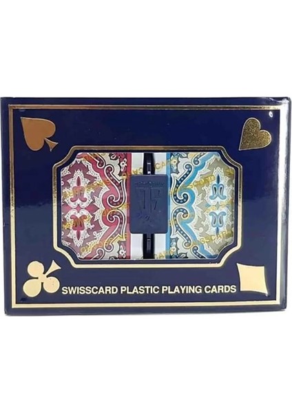 Swisscard Plastik Iskambil Oyun Kartı Su Geçirmez Çift Deste Sert Kapalı Kutu Içerisinde Biriç Oyun fiyatları