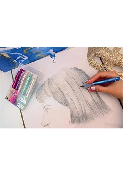 Deep M.kursun Kalem Metalik 6 Li Pet