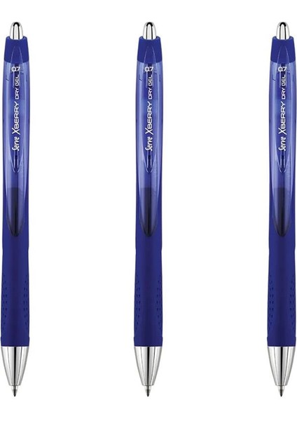 Xberry Jel Kalem 07MM Yuvarlak Uc K.mavı 03 3lu Set