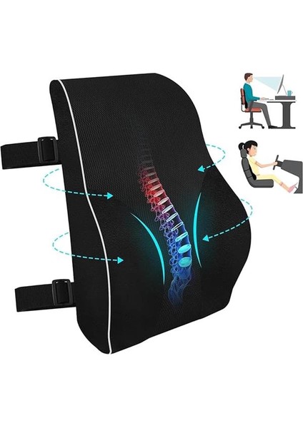 Yeni Nesil Visco Bel Yastığı Sırt Minderi Ortopedik Bel Minderi Ortopedik Sırt YASTIĞI%100 Visco indirimleri