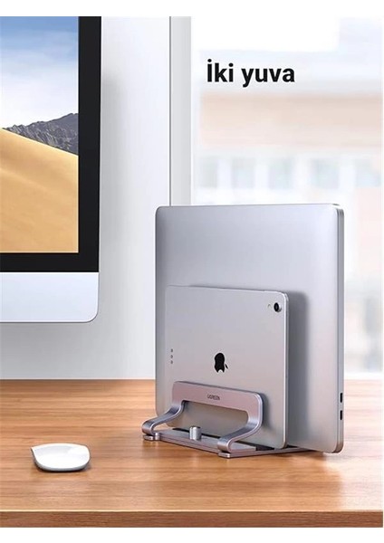 Masa Için Dikey Dizüstü Bilgisayar Standı Çift Yuvalı Dizüstü Bilgisayar Standı Tutucu fiyatları