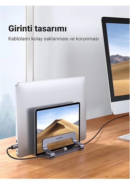 Masa Için Dikey Dizüstü Bilgisayar Standı Çift Yuvalı Dizüstü Bilgisayar Standı Tutucu fırsatları