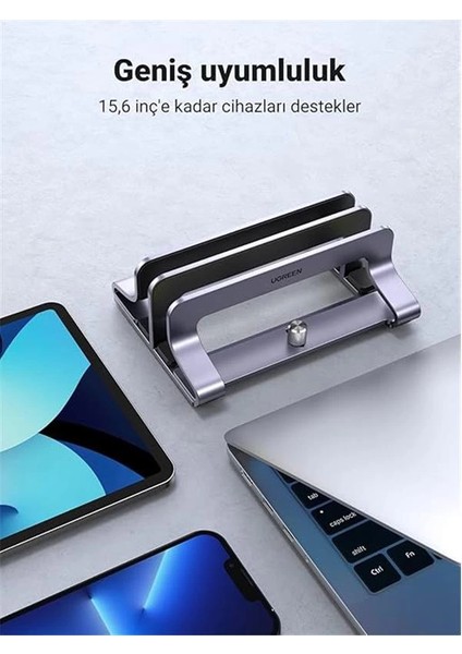 Masa Için Dikey Dizüstü Bilgisayar Standı Çift Yuvalı Dizüstü Bilgisayar Standı Tutucu