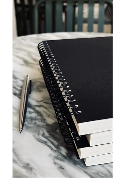 Spiralli Defter, Siyah Kapaklı, A5 Boyutunda (15X21 Cm), 100 Yaprak(Çizgisiz) fırsatları