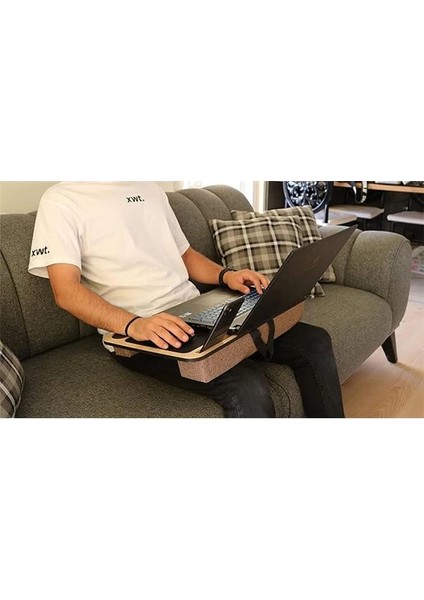 Supply Telefon ve Tablet Bölmeli Minderli Laptop Sehpası Notebook Bilgisayar Çalışma Masası fiyatları