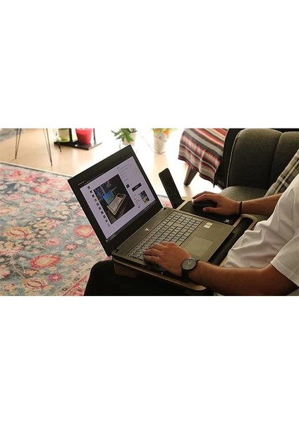 Supply Telefon ve Tablet Bölmeli Minderli Laptop Sehpası Notebook Bilgisayar Çalışma Masası modelleri