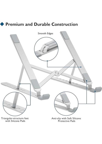 Taşınabilir Laptop Standı 10-17.3 Inç Dizüstü Bilgisayarlar Için Tablet, 7 Seviye Yükseklik fırsatları