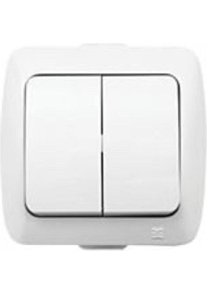 5 Adet Alsu Komütatör Ikili Anahtar Sıva Üstü Beyaz fiyatları