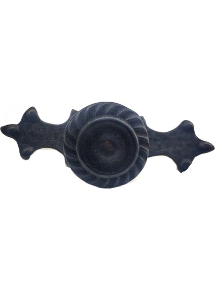Antika Tarz Dekoratif Pirinç Çizgili Düğme - 35X100 Mm, Büyük, Oksit ( Lisinya )