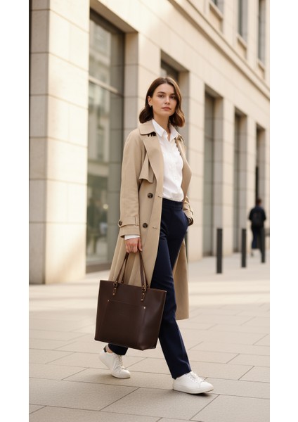 - Belluna - Hakiki Deri Tote Bag