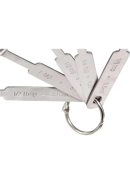 Epinox Ölçü Kaşığı Seti 5'li Paslanmaz Çelik Ölçüm Kaşığı Seti, Çok Renkli modelleri