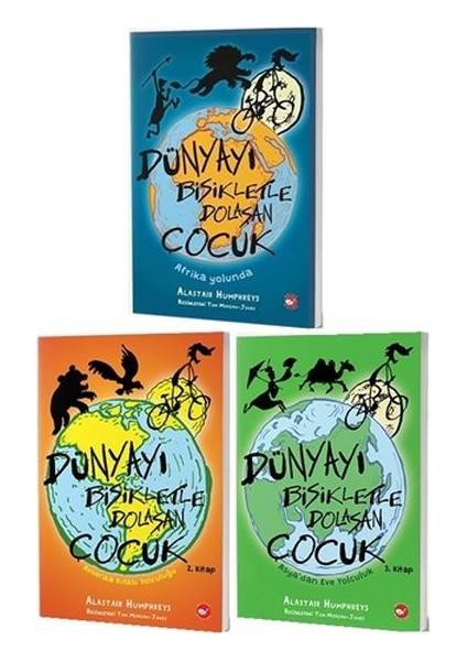 Dünyayı Bisikletle Dolaşan Çocuk Seti (3 Kitap Takım)