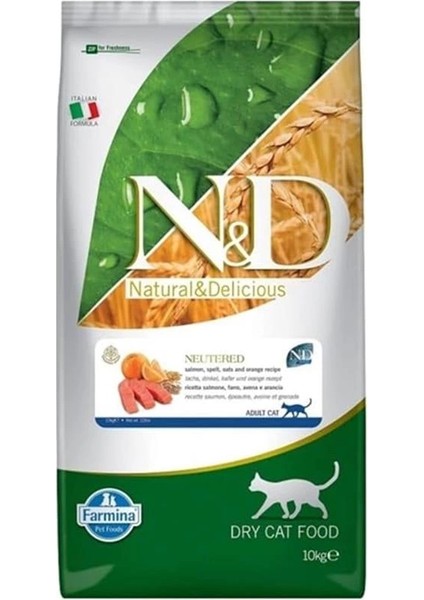N&d Düşük Tahıllı Somonlu Kısırlaştırılmış Kedi Maması 10 kg