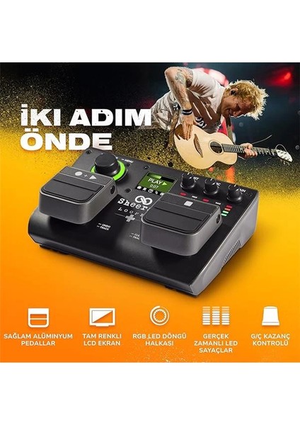 + Çift Kanallı Looper Pedalı, Gitar, Bas, Klavye, Vokal ve Daha Fazlası Için, 128 fırsatları