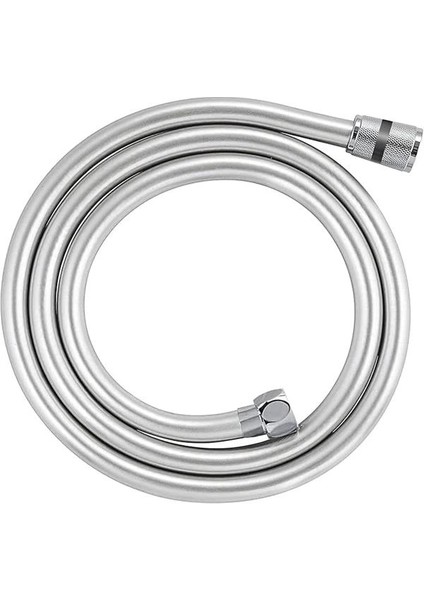 Realflex Twistfree Lüx Pvc Duş Hortumu/duş Spirali/paslanmaz Bağlantı Uçlu 150 cm Gümüş