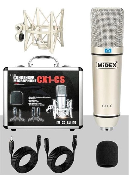 Midex Central-Rd Pack-3 Stüdyo Kayıt Ekipmanları GLX-700RD Ses Kartı Cx1 Stüdyo Mikrofon modelleri