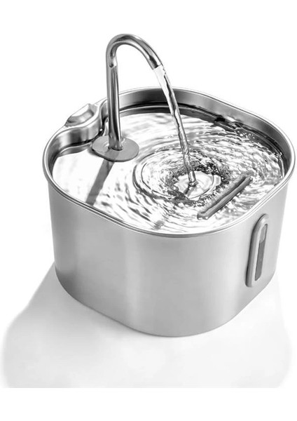 2.2 L Su Seviyesi Göstergeli Paslanmaz Çelik Kedi Köpek Için Su Pınarı Su Çeşmesi Su Sebili Sessiz modelleri